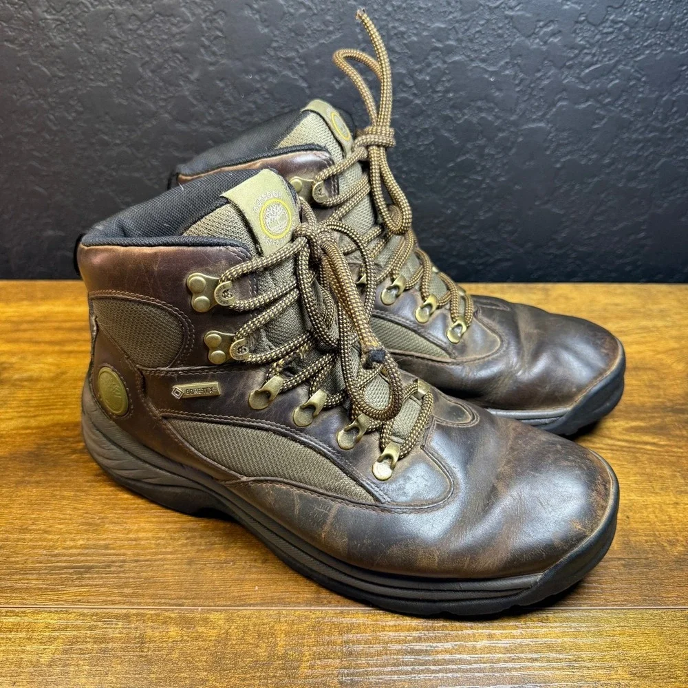 Timberland Outdoor Performance 15130 Brown Leather Gore-Tex Hiking Boots‎ Mens 9